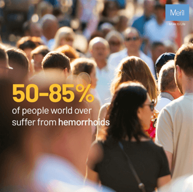 50 to 85% of people world over suffer from piles or hemorrhoids.