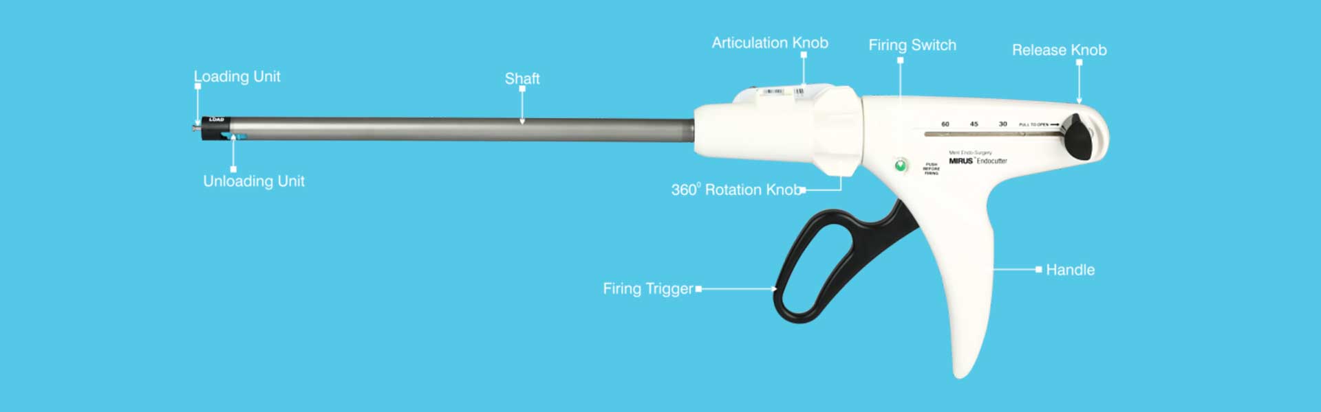 Mirus Endoscopic Linear Cutter in lengths 45 mm & 60 mm