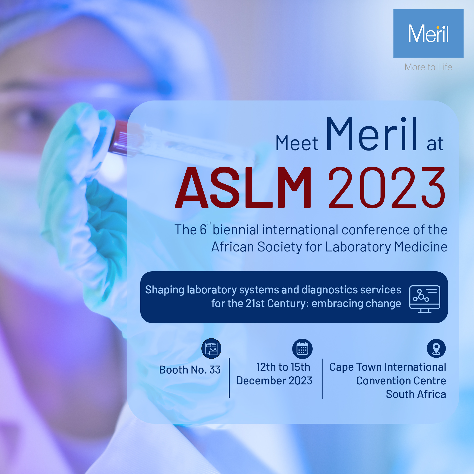 Join Meril at ASLM 2023! Save the dates!