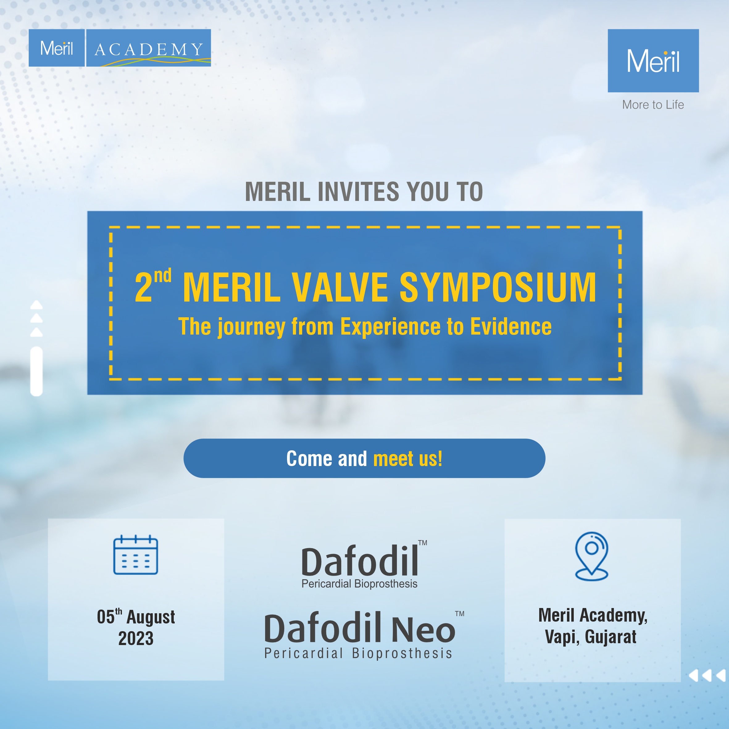 2nd Meril Valve symposium 2023! Save the Dates!