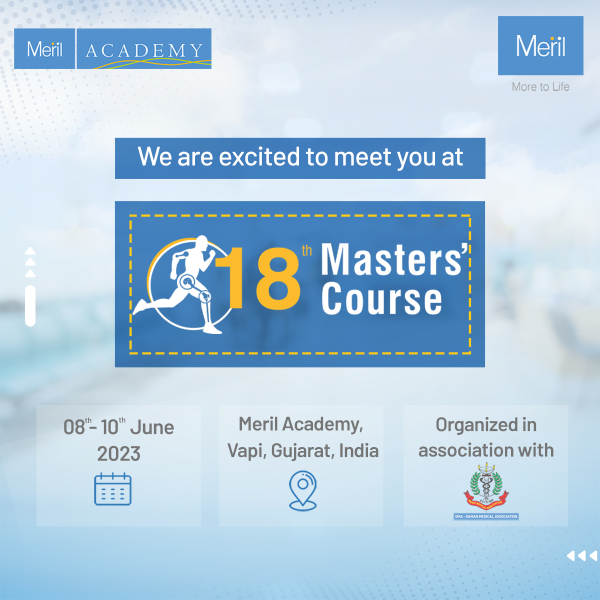 Meril's 18th Master Course! Save the Date!