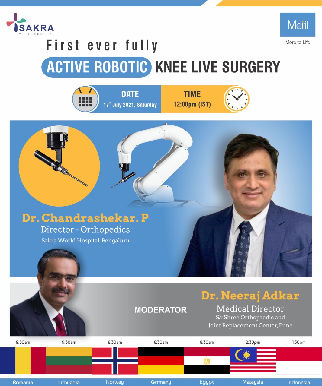 Fully Active Robotic Live TKR surgery