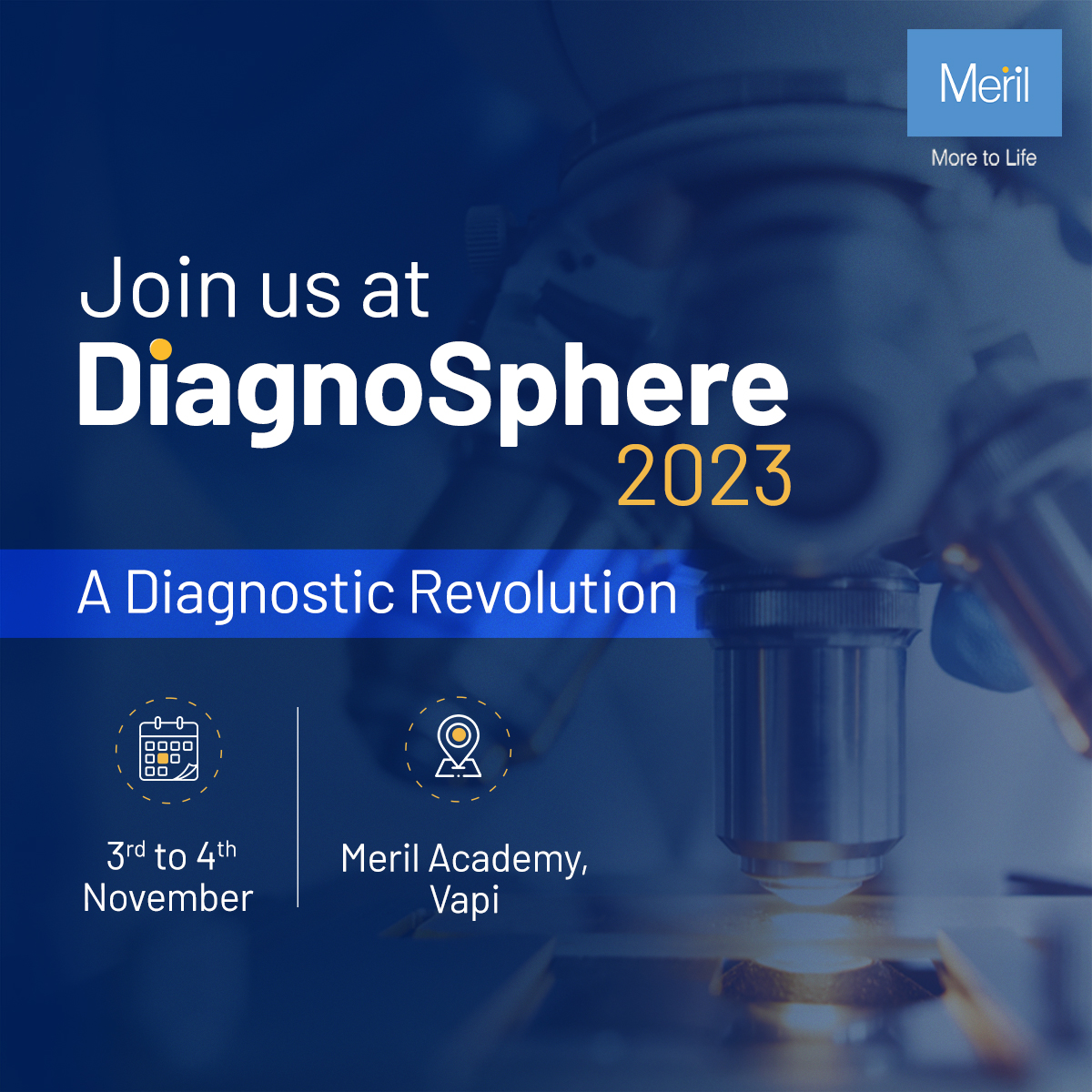 Join us at for DiagnoSphere 2023 at Meril Academy!