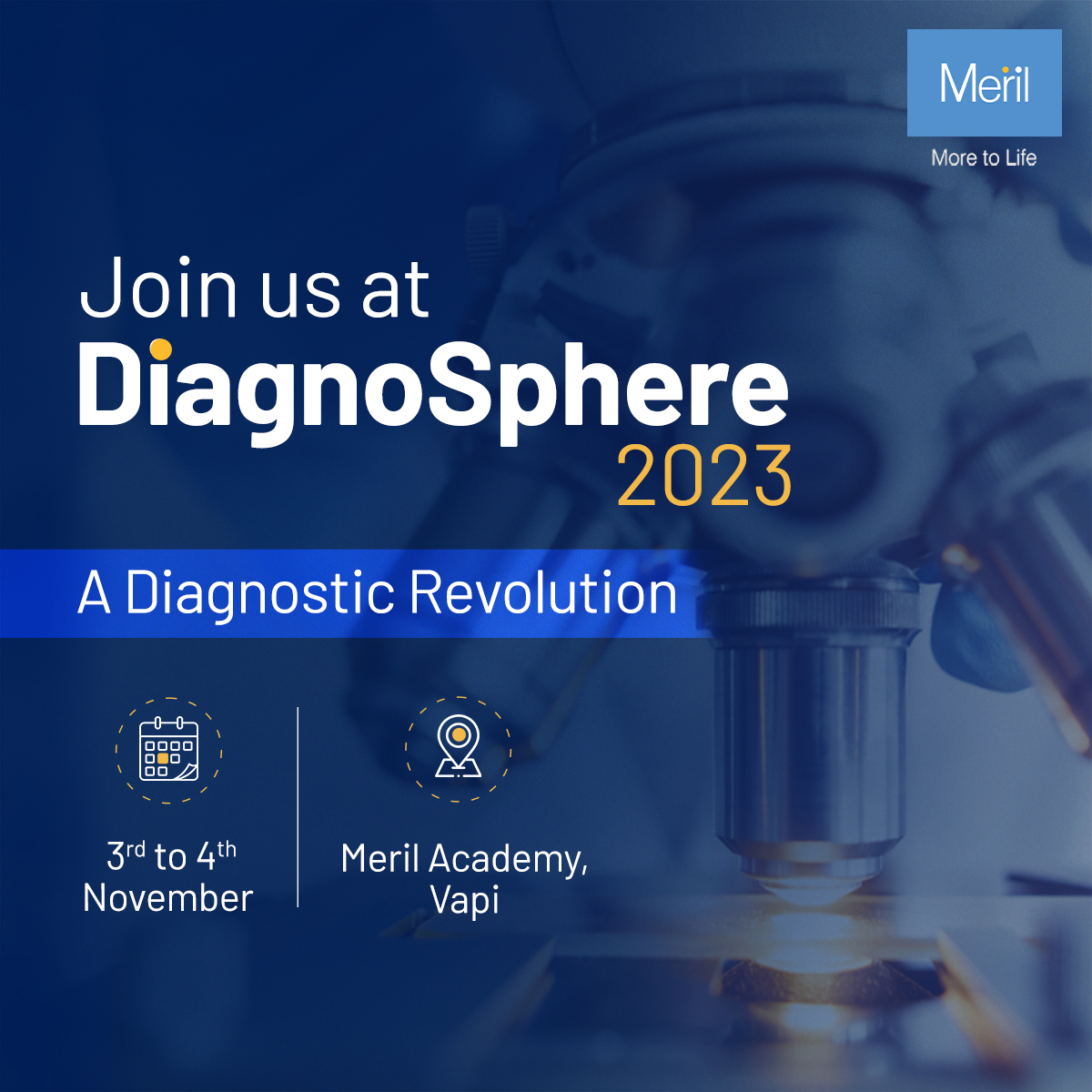 Join us at for DiagnoSphere 2023 at Meril Academy!