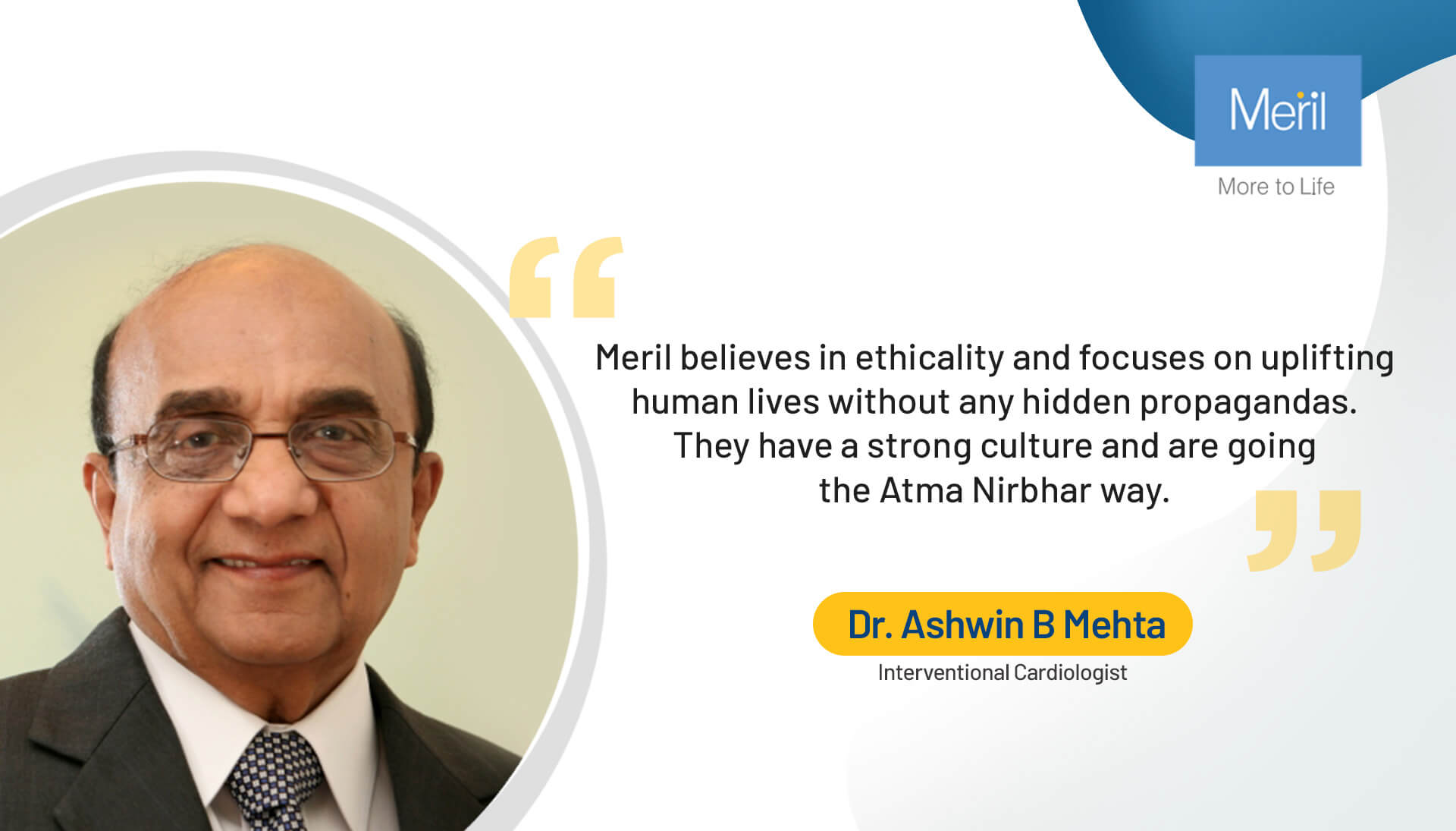 Testimonial by Dr. Ashwin B Mehta